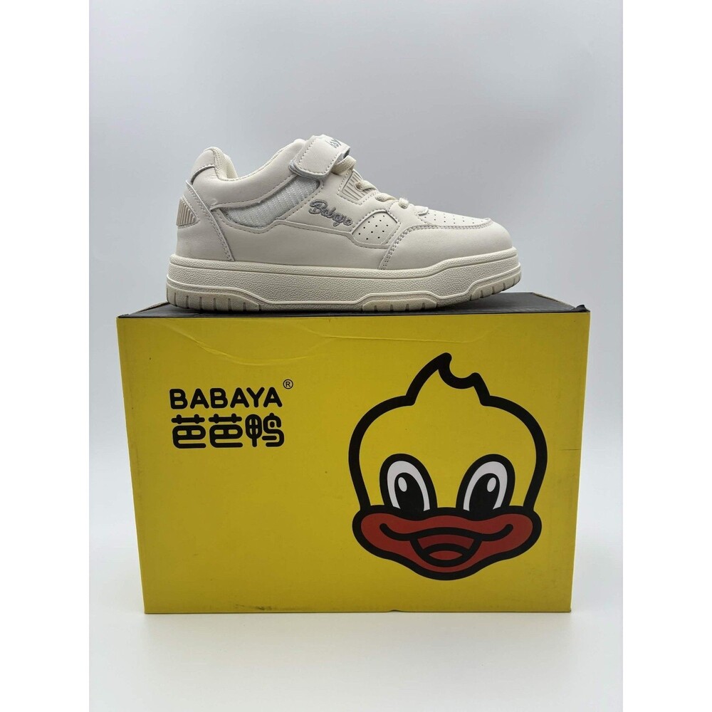 Babaya Girls White Hook & Loop Sneakers Size 1.5 EU 33 BBY25-25003WH
